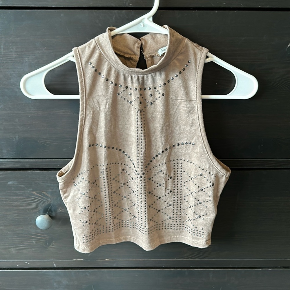 Suede tank top